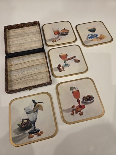 Vintage drinks coasters set - vintage,